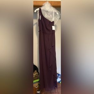 Plum David’s bridal bridesmaid dress